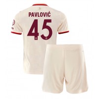 Fotballdrakt Barn Bayern Munich Aleksandar Pavlovic #45 Tredjedraktsett 2024-25 Kortermet (+ Korte bukser)